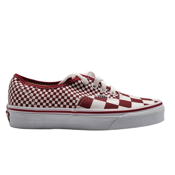 Vans Authentic Mix Checker Womens Shoes Chili Pepper True White Size 5 - Picture 1 of 7